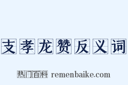 支孝龙赞反义词是什么意思的图片